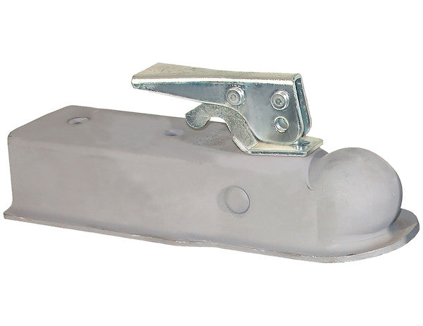 Load image into Gallery viewer, Straight Tongue Coupler - 2 Inch Ball, 2-1/2 Inch Channel, 300 Pound Tongue Weight, Primed Steel, No Mounting Holes
