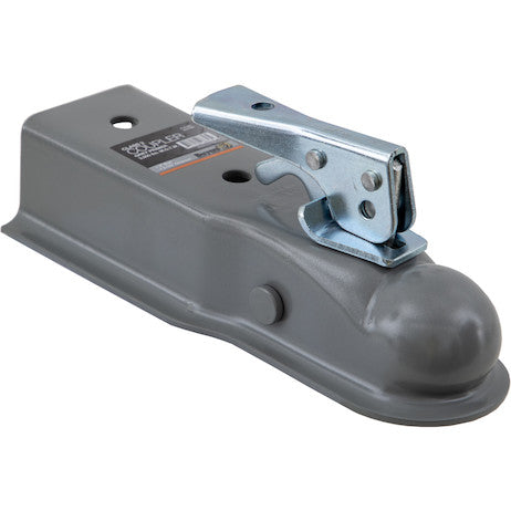 Load image into Gallery viewer, Straight Tongue Coupler - 2 Inch Ball, 2-1/2 Inch Channel, 300 Pound Tongue Weight, Primed Steel, No Mounting Holes
