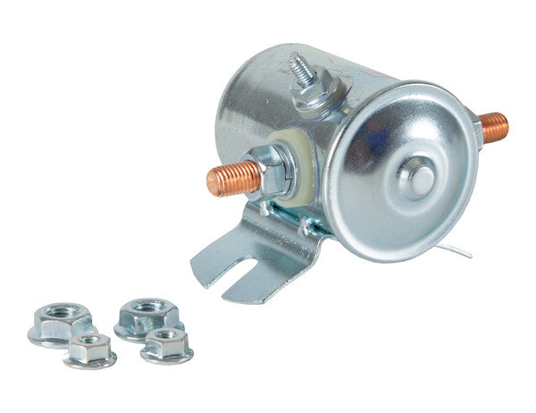 Load image into Gallery viewer, Continuous Duty 12 Volt Steel Case Insulated Solenoid GND To Activate

