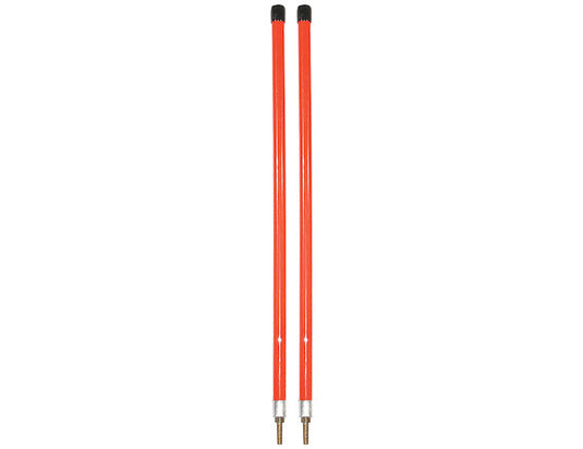 3/4 x 28 Inch Fluorescent Orange Bumper Marker Sight Rods with Hardware