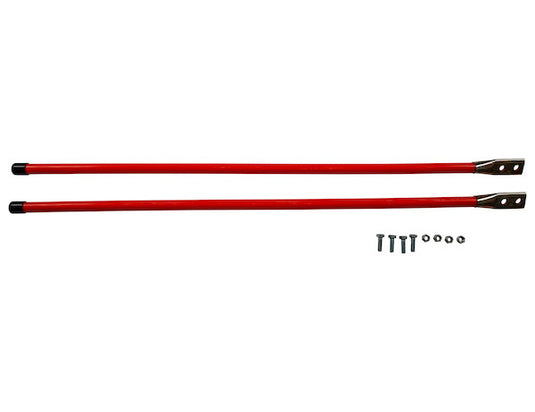 3/4 x 48 Inch Fluorescent Orange Bolt-On Bumper Marker Sight Rods with Hardware
