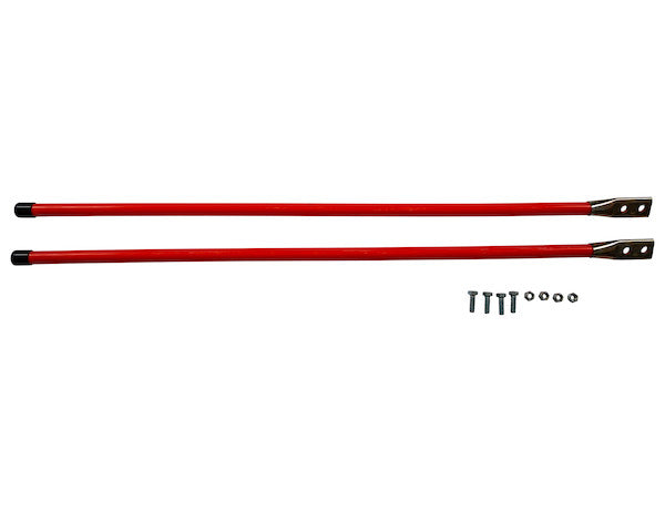 Load image into Gallery viewer, 3/4 x 28 Inch Heavy Duty Fluorescent Orange Bolt-On Bumper Marker Sight Rods with Hardware
