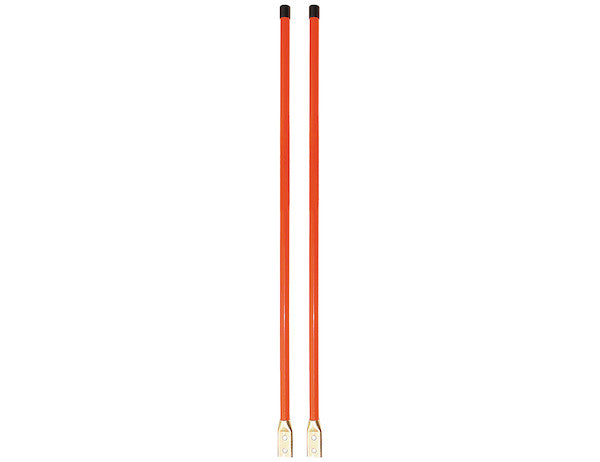 Load image into Gallery viewer, 3/4 x 36 Inch Fluorescent Orange Bolt-On Bumper Marker Sight Rods with Hardware
