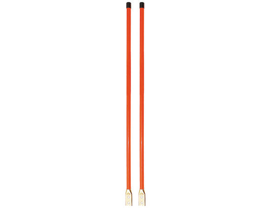 3/4 x 36 Inch Fluorescent Orange Bolt-On Bumper Marker Sight Rods with Hardware