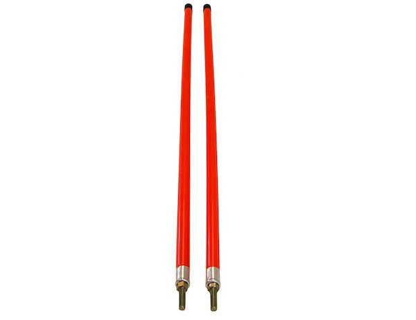 Load image into Gallery viewer, 3/4 x 36 Inch Fluorescent Orange Bumper Marker Sight Rods with Hardware
