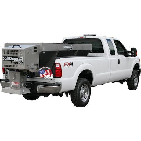 Load image into Gallery viewer, SALTDOGG® GAS STAINLESS HOPPER SPREADER WITH PINTLE CHAIN CONVEYOR
