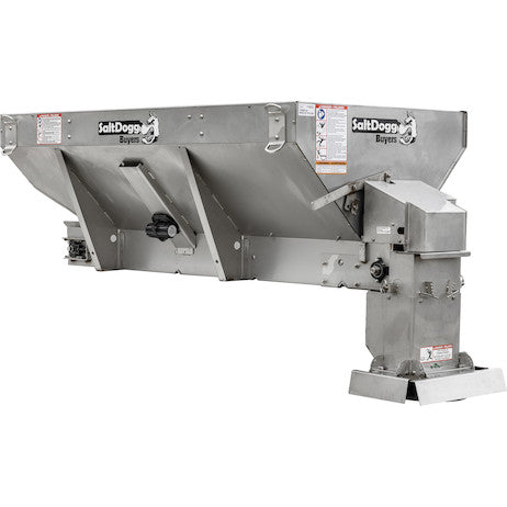 SALTDOGG® ELECTRIC STAINLESS HOPPER SPREADER WITH PINTLE CHAIN CONVEYOR