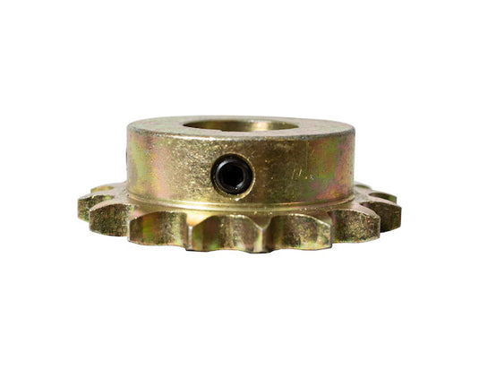 Replacement 1 Inch 16-Tooth Yellow Zinc Gearbox Sprocket with Set Screws for