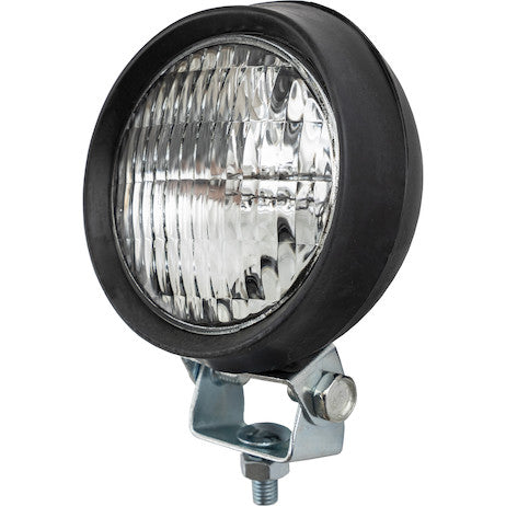 5 Inch Clear Round Incandescent Flood Light - Black Housing