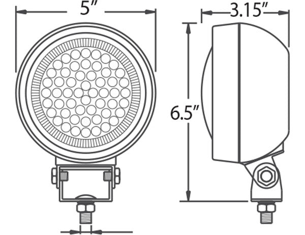 Load image into Gallery viewer, 5 Inch Clear LED Sealed Rubber Flood Light
