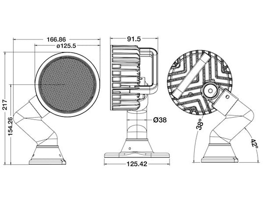 5 Inch LED Articulating Spot Light