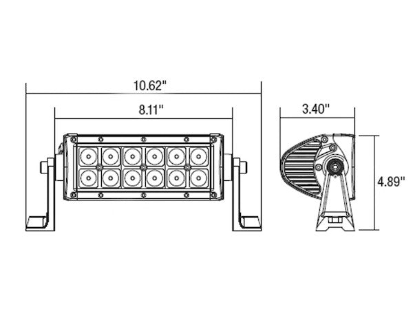 Load image into Gallery viewer, 8 Inch 3240 Lumen LED Clear Combination Spot-Flood Light Bar
