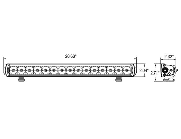 Load image into Gallery viewer, 20.5 Inch 4050 Lumen LED Clear Combination Spot-Flood Light Bar
