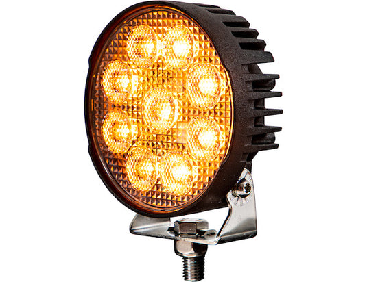 Ultra Bright 4.5 Inch Wide LED Flood Light with Strobe - Round Lens