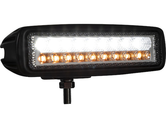 6.5 Inch LED Flood Light with Strobe - Rectangular Lens