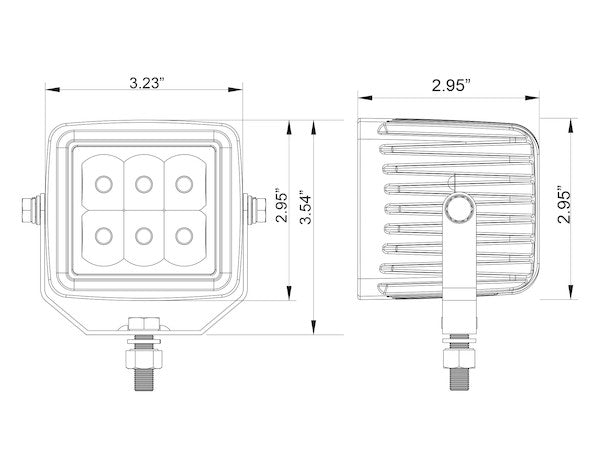 Load image into Gallery viewer, 3 Inch Square LED Clear Spot Light
