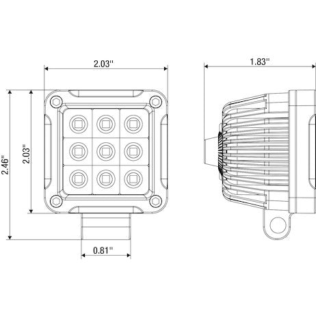 2 In. Square LED Spot Light