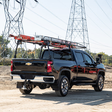 Load image into Gallery viewer, 156 Inch Long Black Steel Truck Ladder Rack

