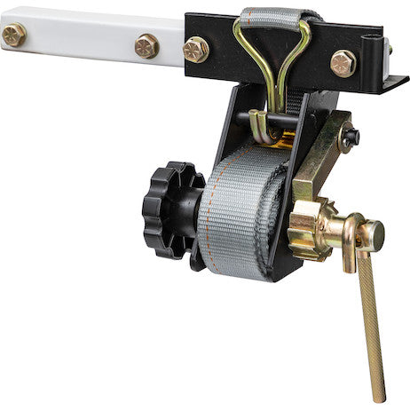 Ratchet Strap Mount with Ratcheting Tie Down for Van Ladder Racks