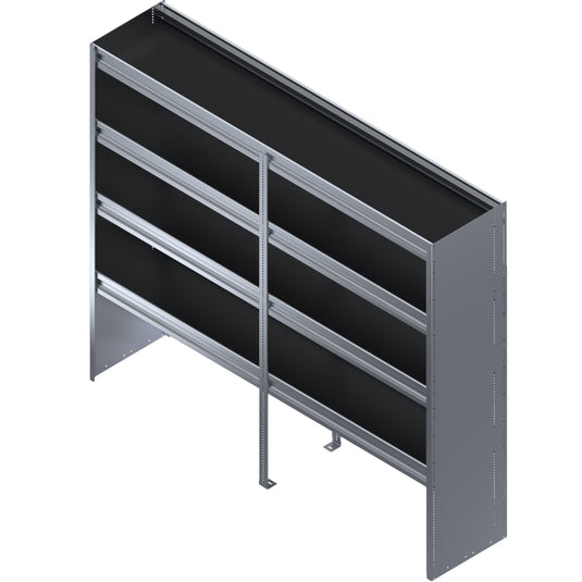 4-Shelf Unit for Cube Van, 72"L x 16"D x 62"H
