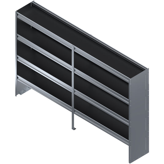4-Shelf Unit for Cube Van, 96"L x 16"D x 62"H