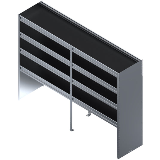 4-Shelf Unit for Cube Van, 72"L x 18"D x 62"H