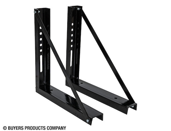 Load image into Gallery viewer, 18x18 Inch Welded Black Structural Steel Mounting Brackets
