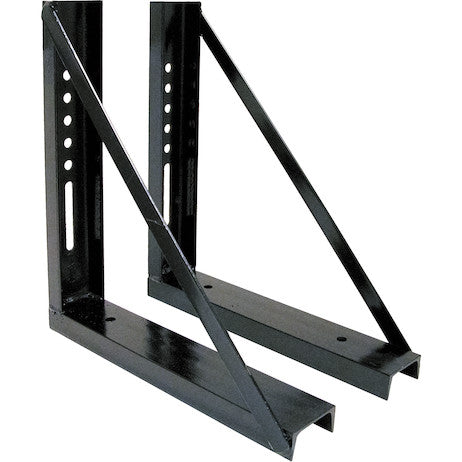 Load image into Gallery viewer, 18x18 Inch Welded Black Structural Steel Mounting Brackets
