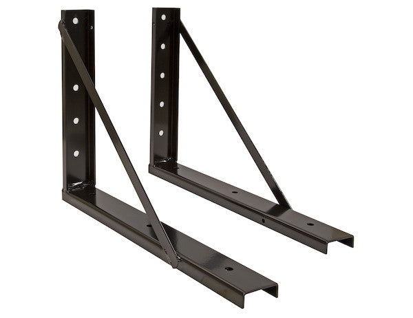 Load image into Gallery viewer, 18x18 Inch Welded Black Structural Steel Mounting Brackets
