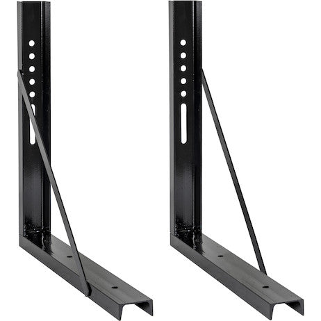 Load image into Gallery viewer, 24x24 Inch Welded Black Structural Steel Mounting Brackets
