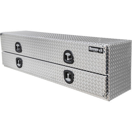 21x18x72 Inch Diamond Tread Aluminum Flatbed Contractor With Lower Door