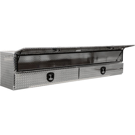 21x18x96 Inch Diamond Tread Aluminum Heavy-Duty Flatbed Contractor With Lower Drawers