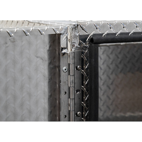 24x24x30 Inch Diamond Tread Aluminum Underbody Truck Box - Single Barn Door, Compression Latch