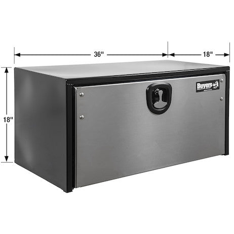 Load image into Gallery viewer, 18x18x36 Inch Black Steel Truck Box With Stainless Steel Door
