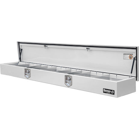 Load image into Gallery viewer, 14x108 Heavy-Duty Gloss White Steel Top Mount Service Body Truck Tool Box

