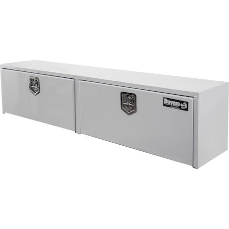 16x13x88 Inch White Steel Topsider Truck Box