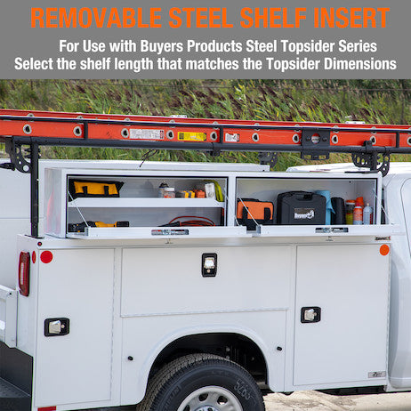 16x13x72 Inch White Steel Topsider Truck Box