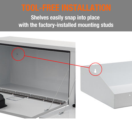 Interior Storage Tray For 16X13X72 Inch Black Steel Topsider Truck Box