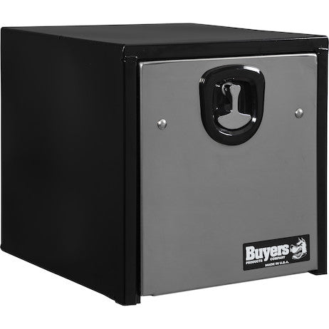 Load image into Gallery viewer, 18X18X18 Inch Black Steel Truck Box With Stainless Steel Door
