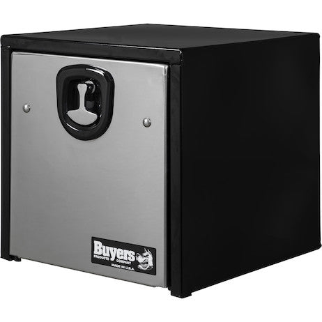Load image into Gallery viewer, 18X18X18 Inch Black Steel Truck Box With Stainless Steel Door
