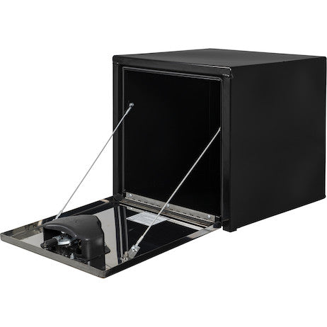 18X18X18 Inch Black Steel Truck Box With Stainless Steel Door