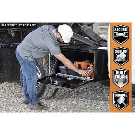 Load image into Gallery viewer, 14x16x30 Inch Black Steel Underbody Truck Box
