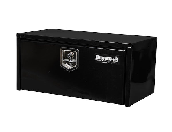 Load image into Gallery viewer, 14x16x30 Inch Black Steel Underbody Truck Box with Built-In Shelf
