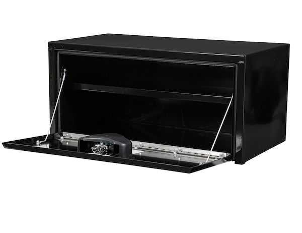 Load image into Gallery viewer, 14x16x30 Inch Black Steel Underbody Truck Box with Built-In Shelf
