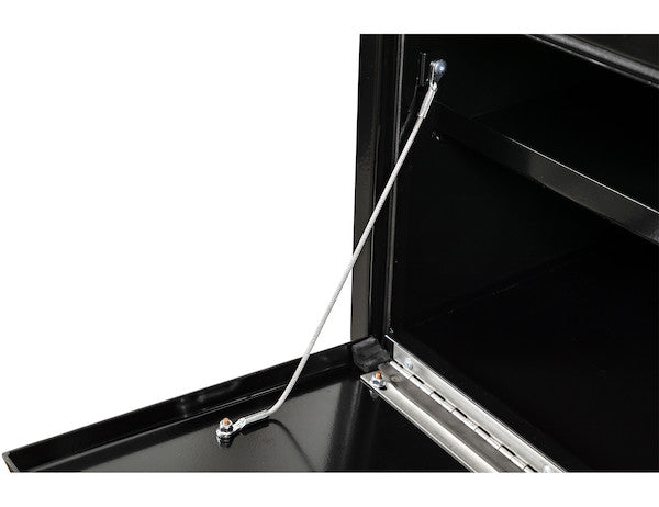 Load image into Gallery viewer, 14x16x30 Inch Black Steel Underbody Truck Box with Built-In Shelf
