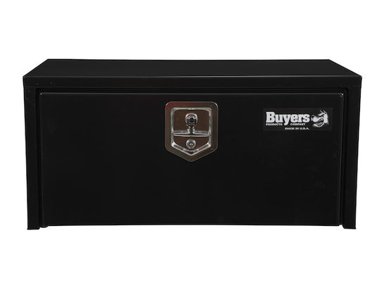 14x16x30 Inch Black Steel Underbody Truck Box with Built-In Shelf