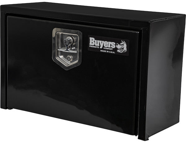 Load image into Gallery viewer, 15x10x24 Inch Black Steel Underbody Truck Box with T-Handle
