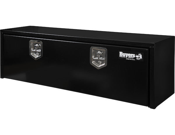 Load image into Gallery viewer, 15x13x48 Inch Black Steel Underbody Truck Box with T-Handle
