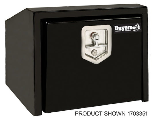 14/10.5x12x30 Inch Black Steel Underbody Truck Box With Slanted Back