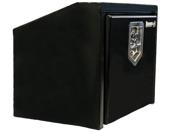 Load image into Gallery viewer, 14/10.5x12x18 Inch Black Steel Underbody Truck Box With Slanted Back
